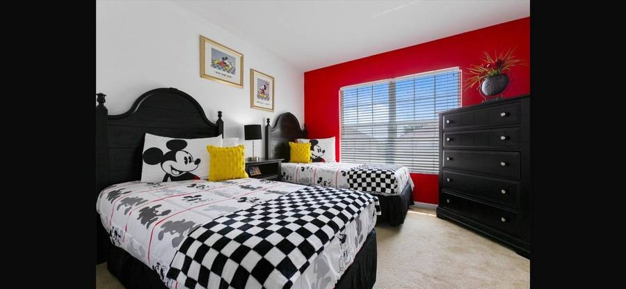 Mickey themed bedroom at Disney Villa Dreams